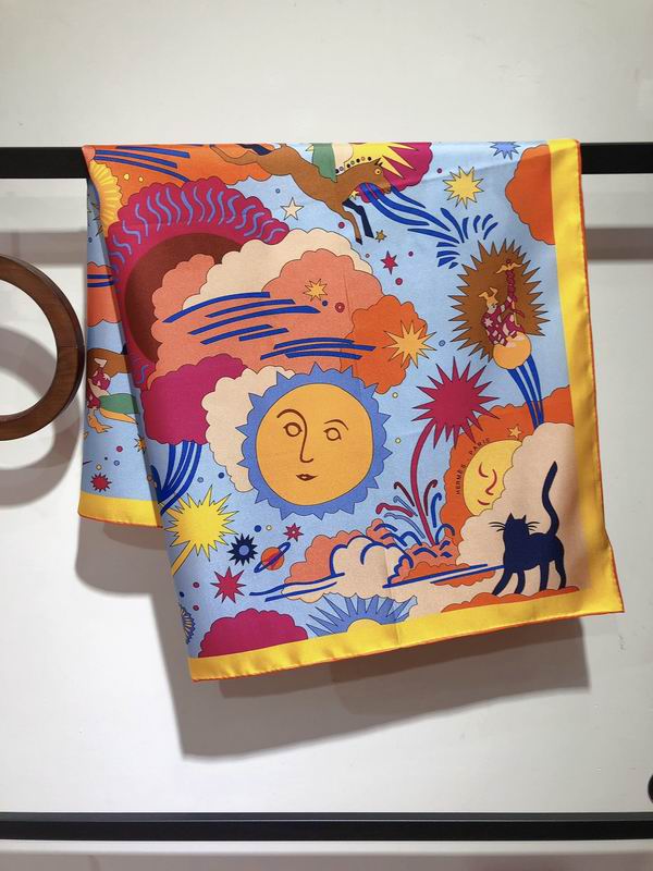 Hermes silk scarf 90X90cm E16 (30)